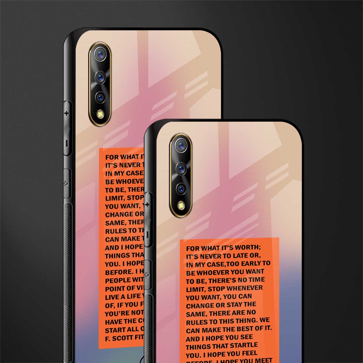 for what it's worth glass case for vivo z1x image-2