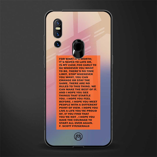 for what it's worth glass case for vivo v15 image