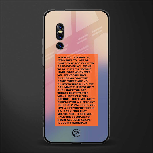 for what it's worth glass case for vivo v15 pro image