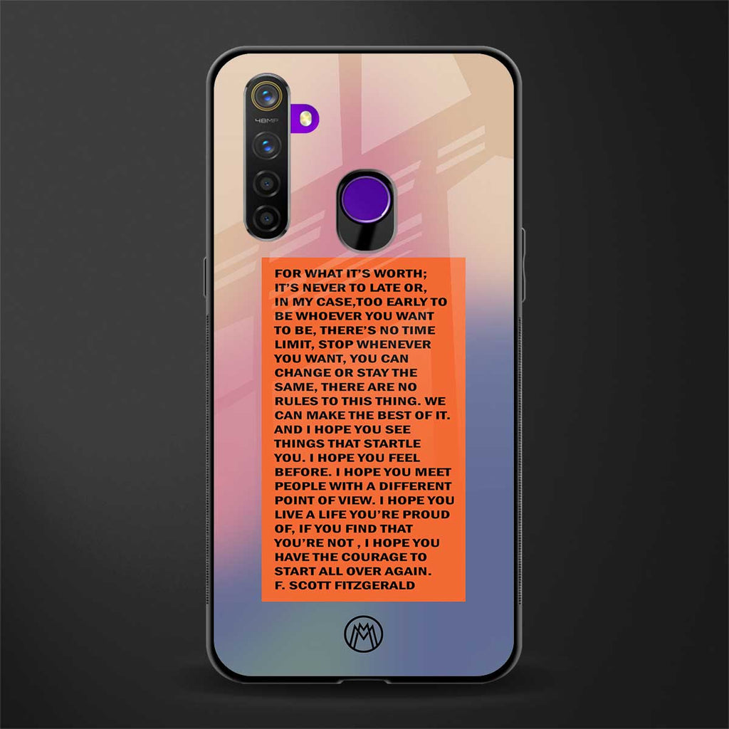 for what it's worth glass case for realme narzo 10 image