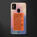 for what it's worth glass case for samsung galaxy m31 prime edition image