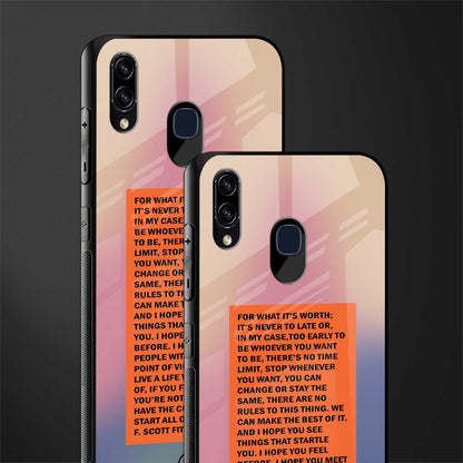 for what it's worth glass case for samsung galaxy a20 image-2
