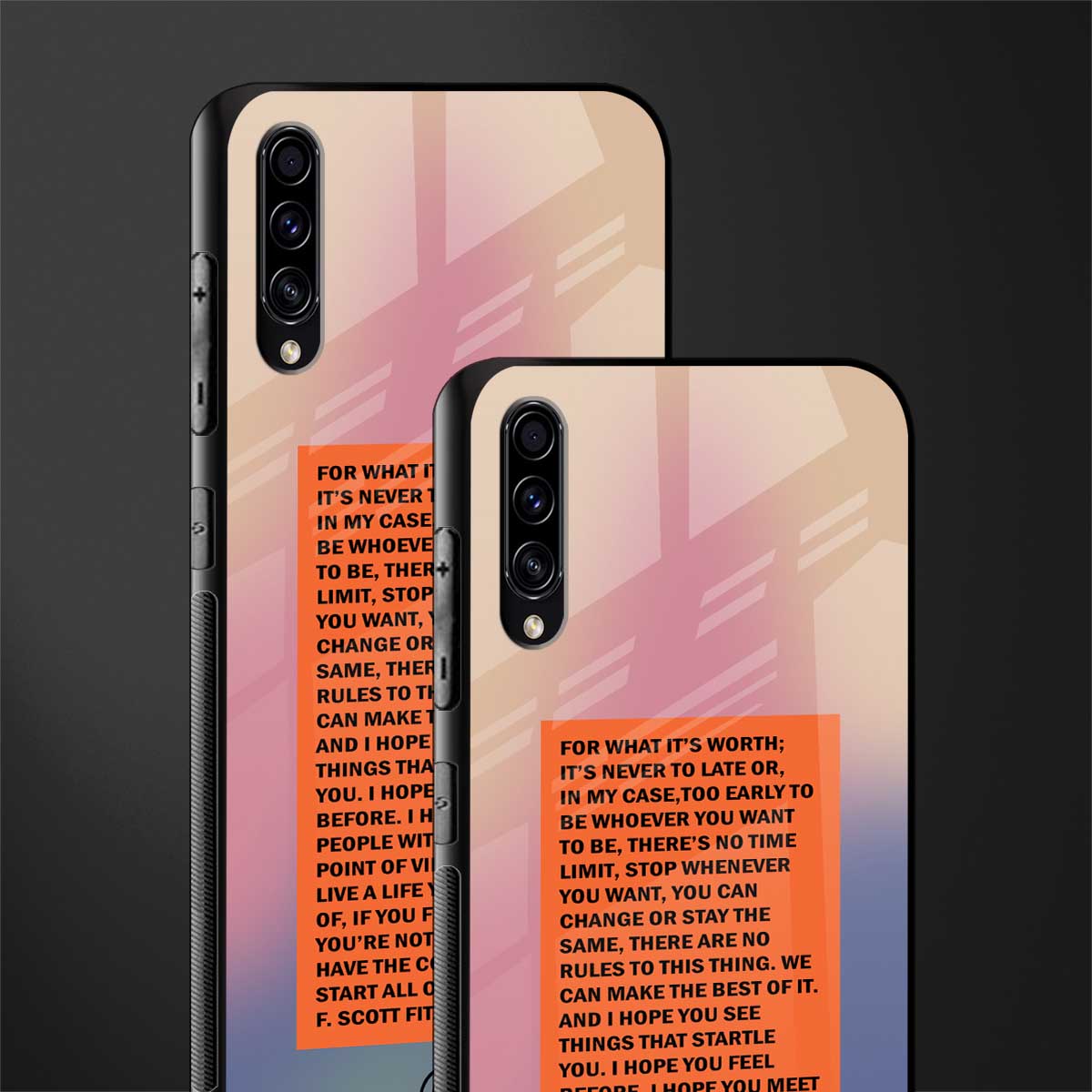 for what it's worth glass case for samsung galaxy a70 image-2