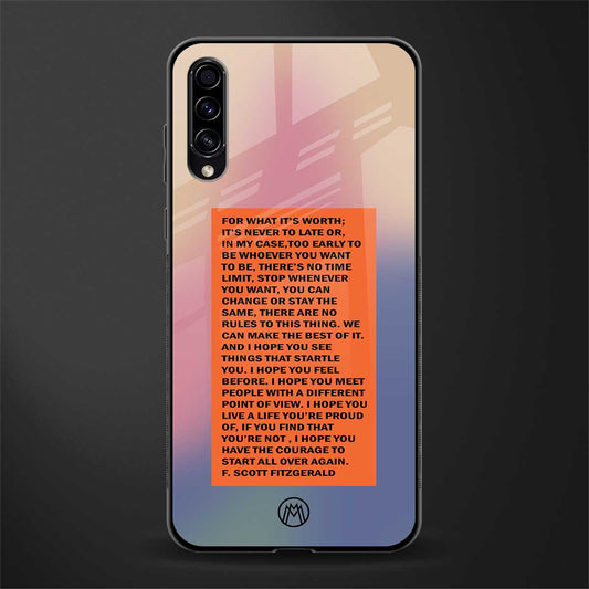 for what it's worth glass case for samsung galaxy a70 image