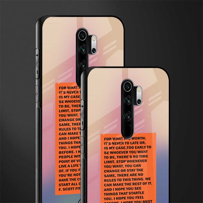 for what it's worth glass case for redmi note 8 pro image-2