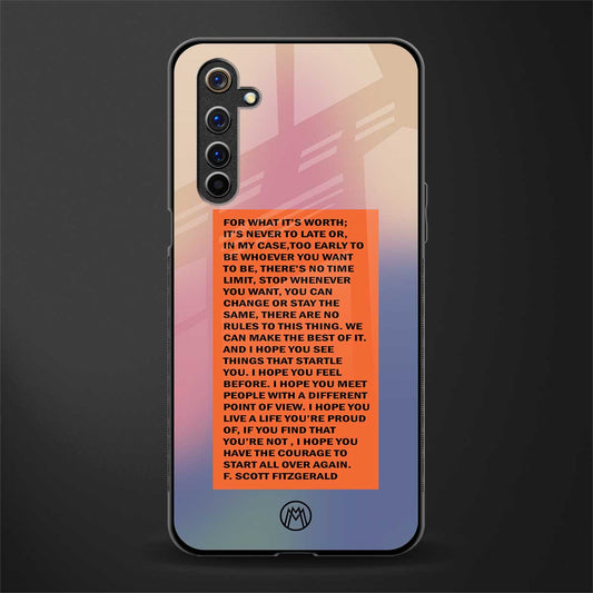 for what it's worth glass case for realme 6 pro image