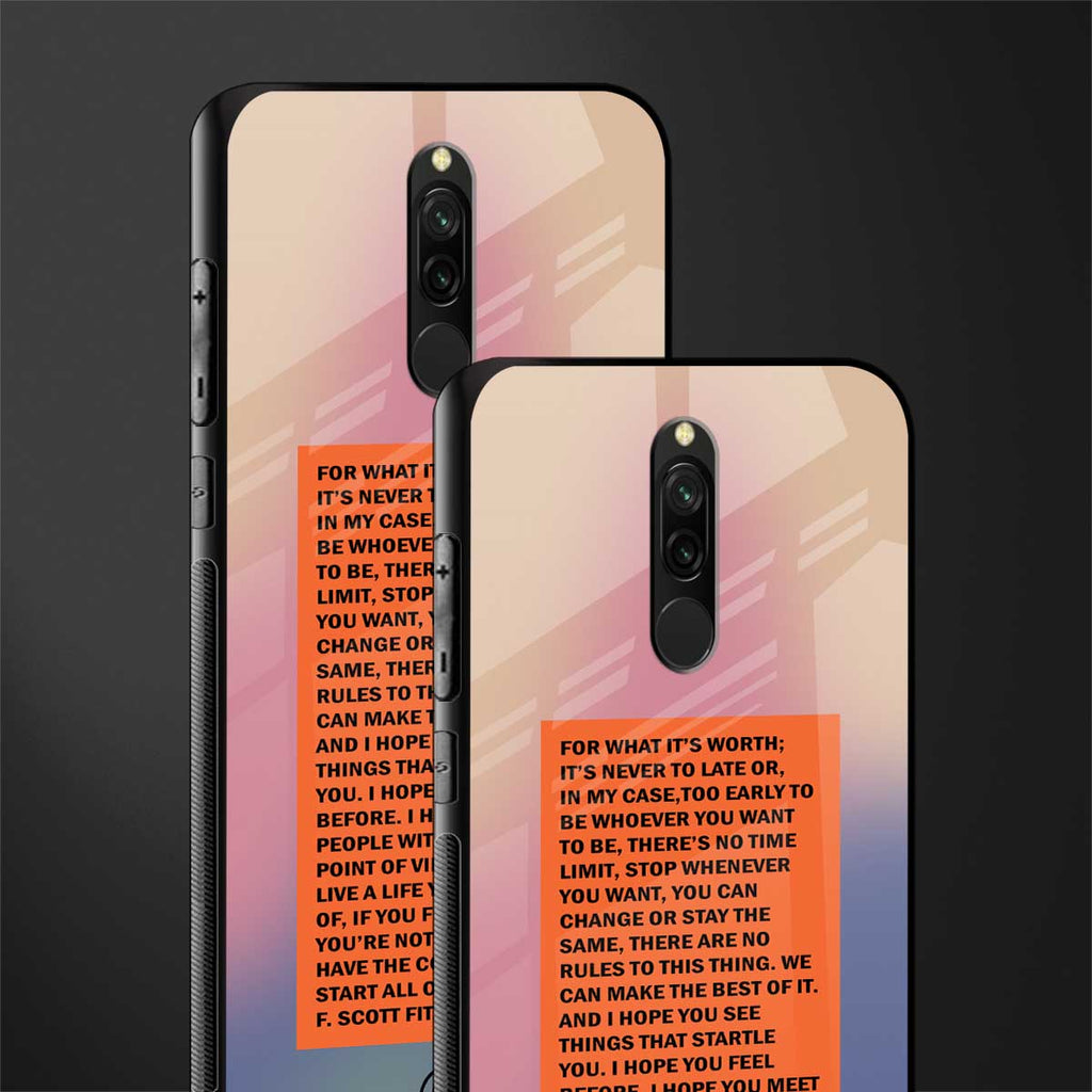for what it's worth glass case for redmi 8 image-2