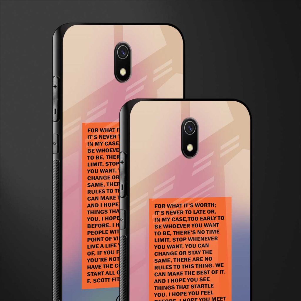 for what it's worth glass case for redmi 8a image-2