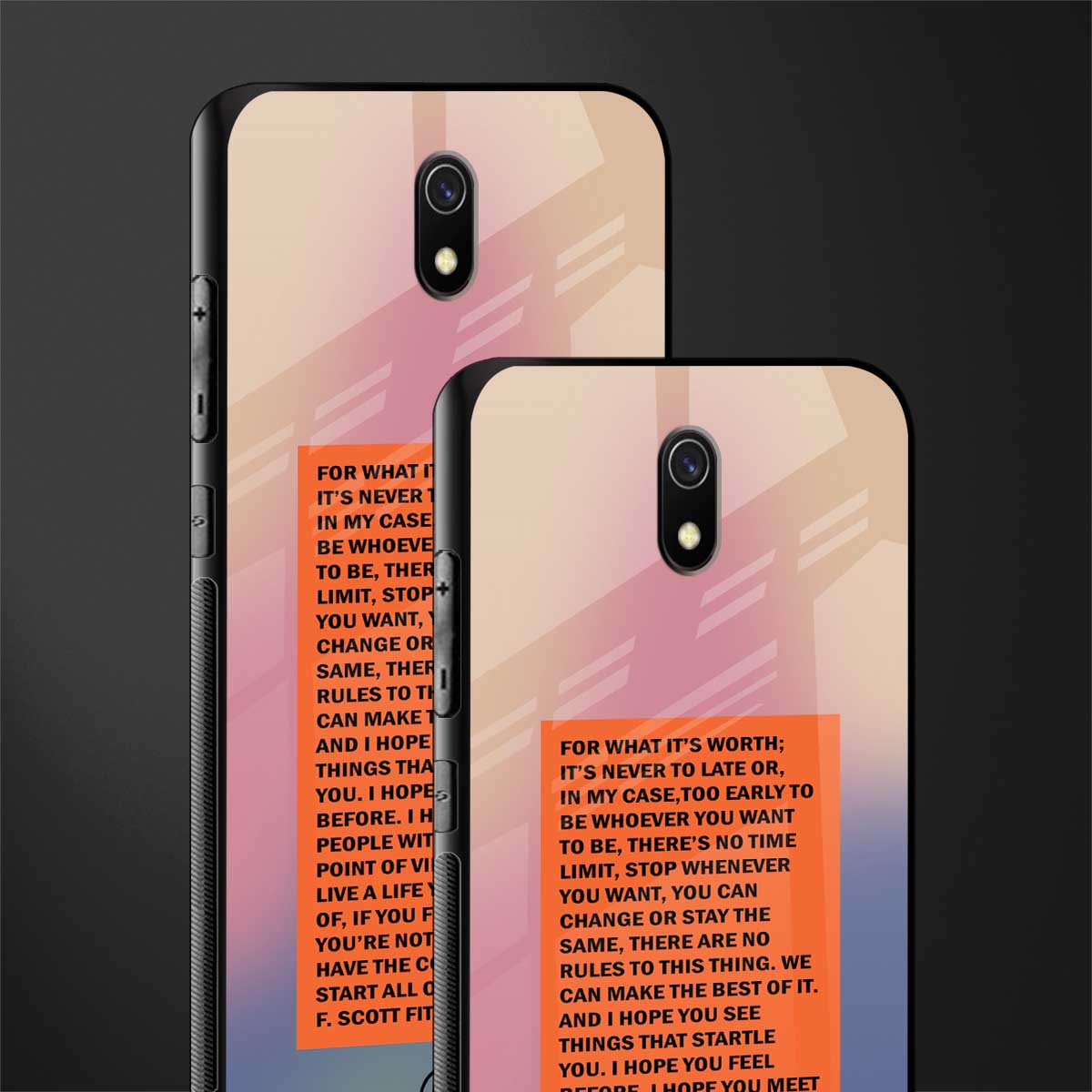 for what it's worth glass case for redmi 8a image-2