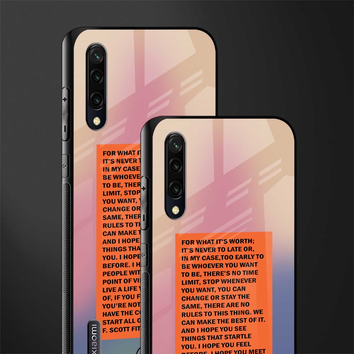 for what it's worth glass case for mi a3 redmi a3 image-2