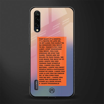 for what it's worth glass case for mi a3 redmi a3 image