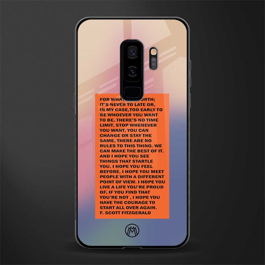 for what it's worth glass case for samsung galaxy s9 plus image