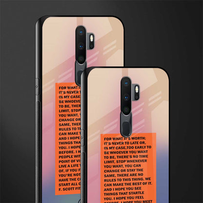 for what it's worth glass case for oppo a5 2020 image-2