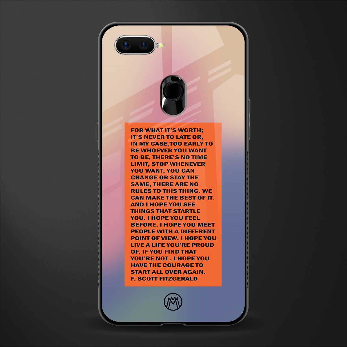 for what it's worth glass case for oppo a7 image