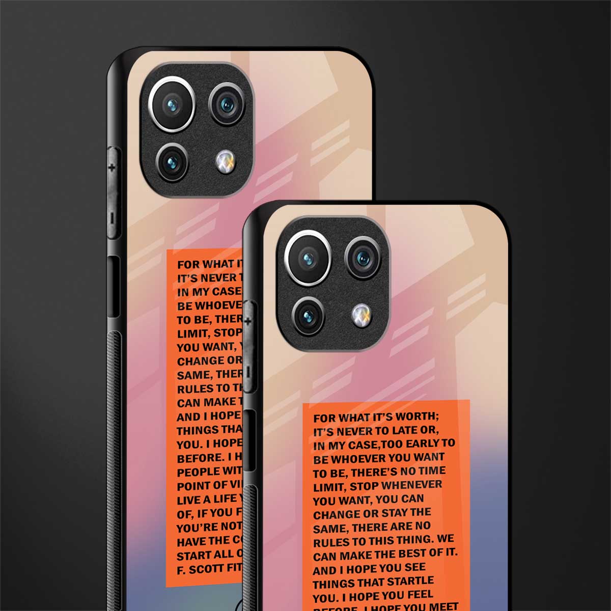 for what it's worth glass case for mi 11 lite image-2