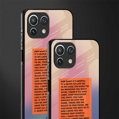 for what it's worth glass case for mi 11 lite image-2