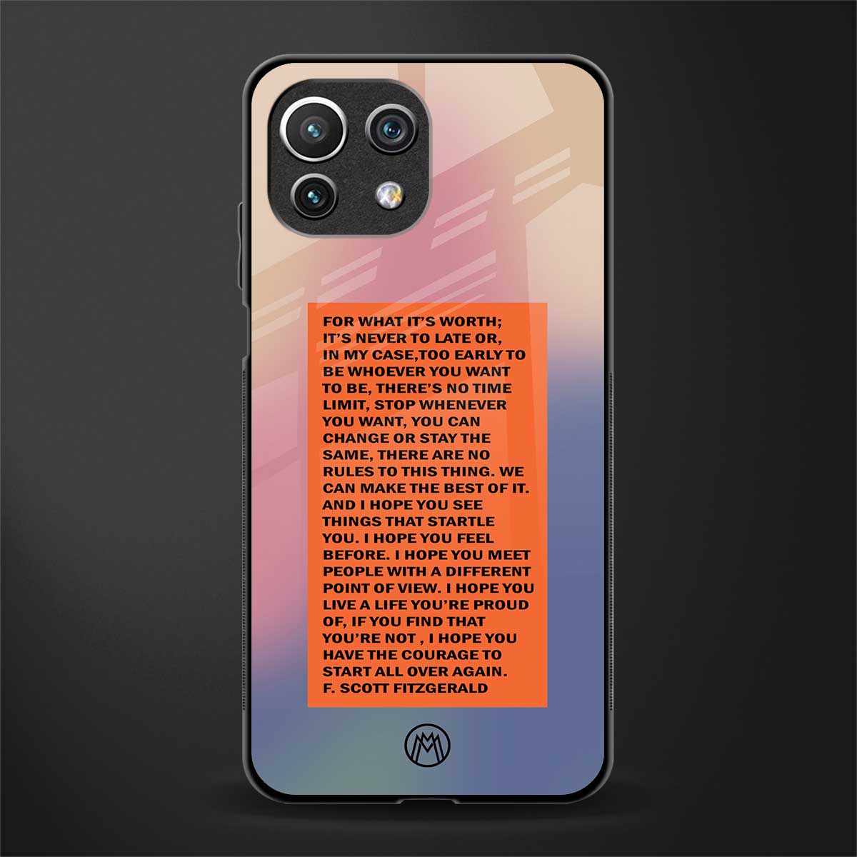 for what it's worth glass case for mi 11 lite image