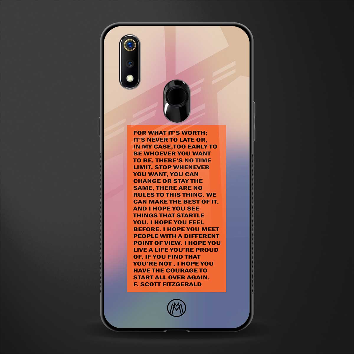 for what it's worth glass case for realme 3 pro image