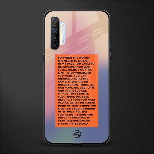 for what it's worth glass case for realme xt image