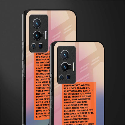 for what it's worth glass case for vivo x70 pro image-2