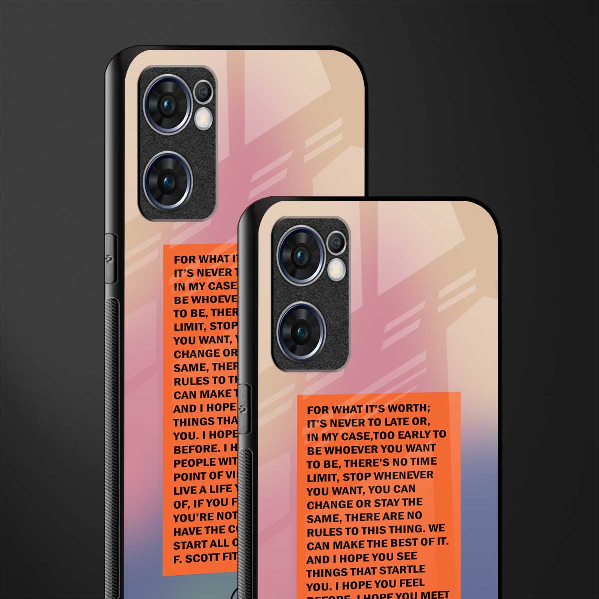 for what it's worth glass case for oppo reno7 5g image-2