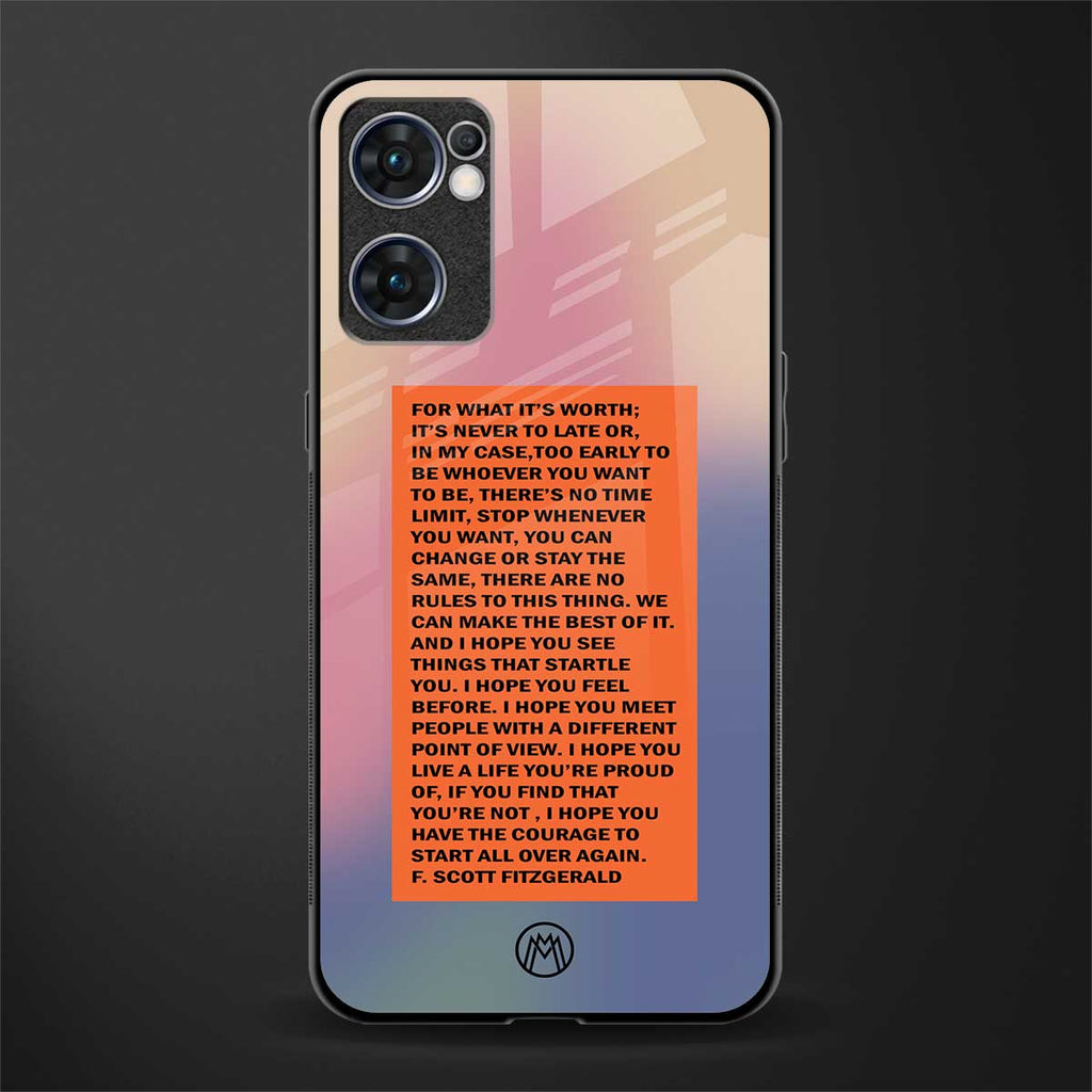 for what it's worth glass case for oppo reno7 5g image