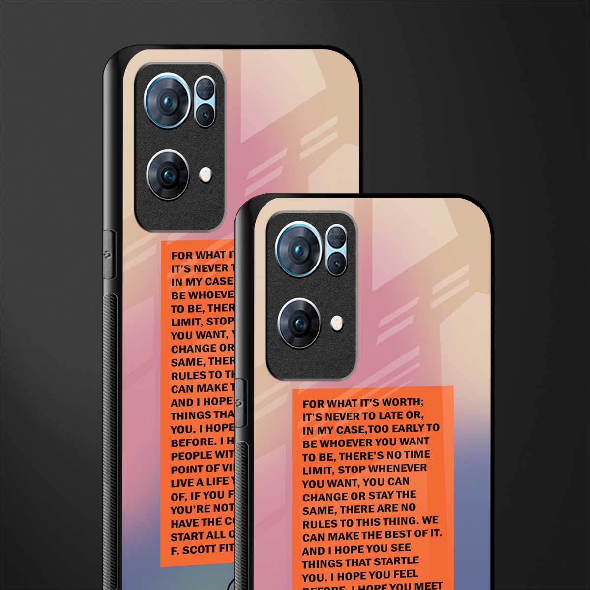 for what it's worth glass case for oppo reno7 pro 5g image-2