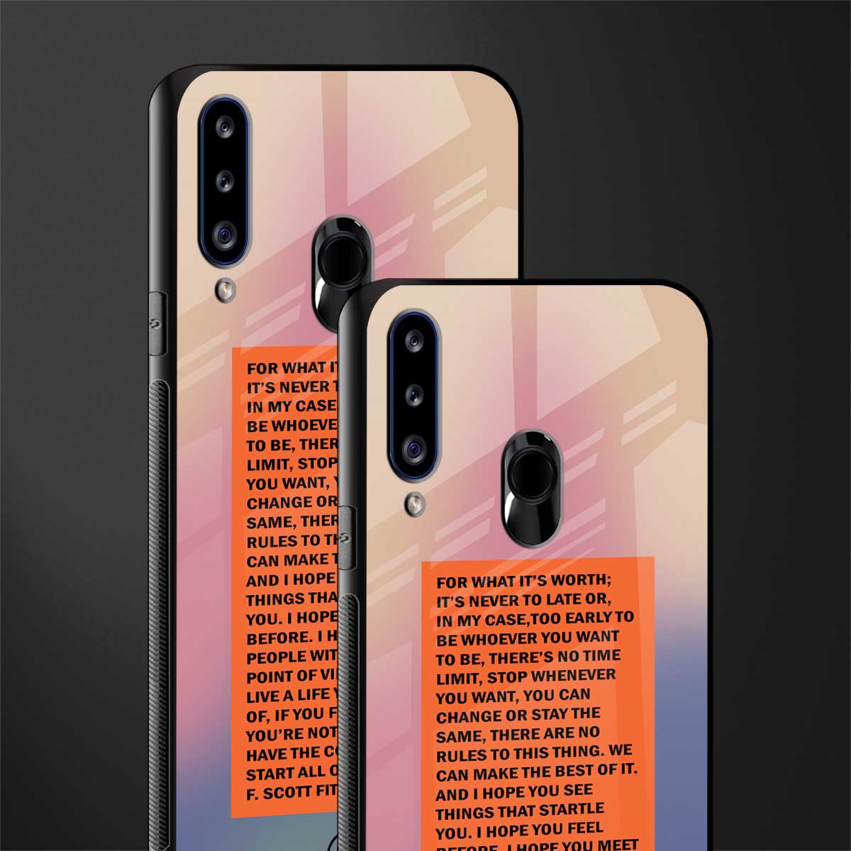 for what it's worth glass case for samsung galaxy a20s image-2
