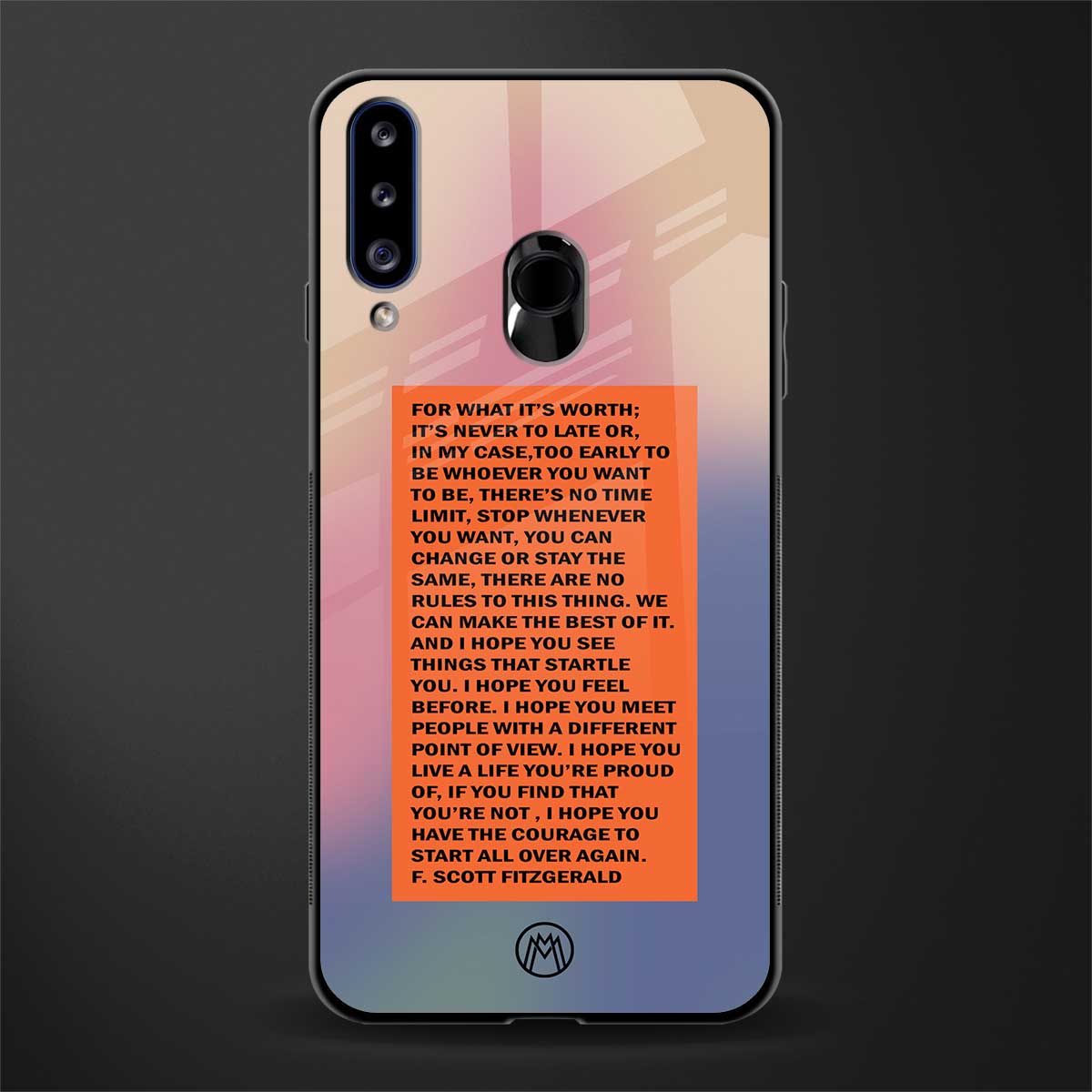 for what it's worth glass case for samsung galaxy a20s image