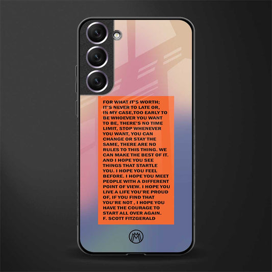 for what it's worth glass case for samsung galaxy s21 image