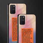 for what it's worth glass case for samsung galaxy s10 lite image-2