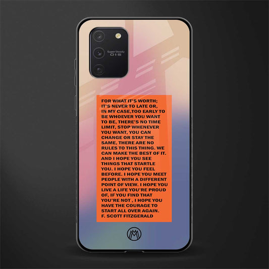 for what it's worth glass case for samsung galaxy s10 lite image