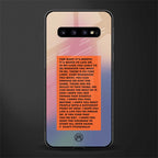 for what it's worth glass case for samsung galaxy s10 image