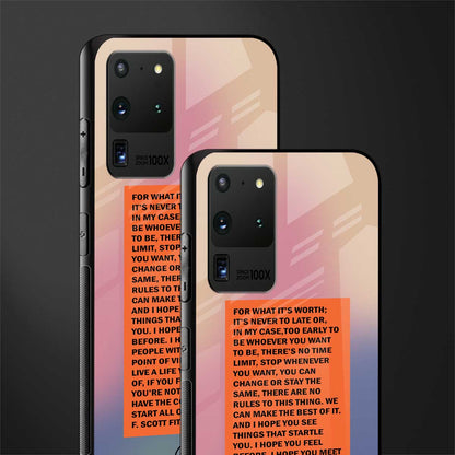 for what it's worth glass case for samsung galaxy s20 ultra image-2