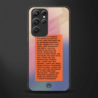 for what it's worth glass case for samsung galaxy s22 ultra 5g image