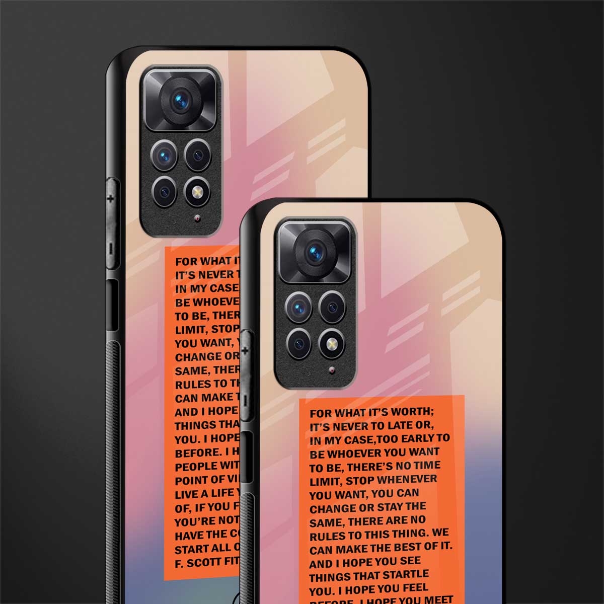 for what it's worth glass case for redmi note 11 image-2