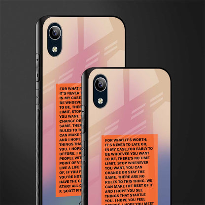 for what it's worth glass case for vivo y1s without fingerprint image-2