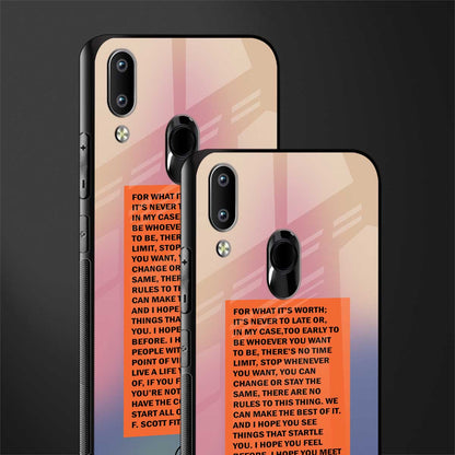 for what it's worth glass case for vivo y91 image-2