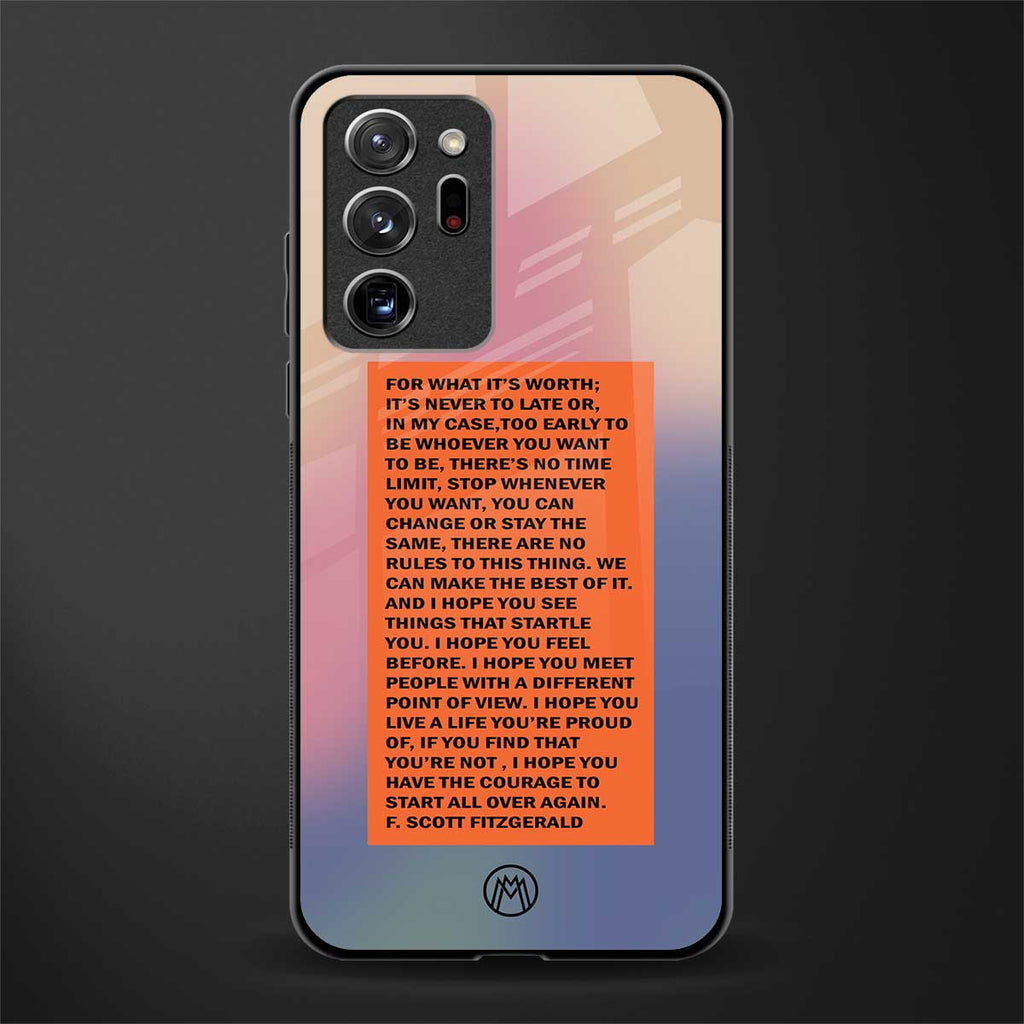 for what it's worth glass case for samsung galaxy note 20 ultra 5g image