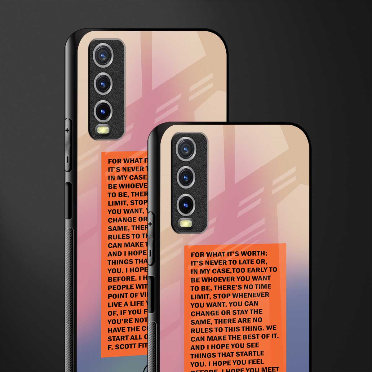 for what it's worth glass case for vivo y12s image-2