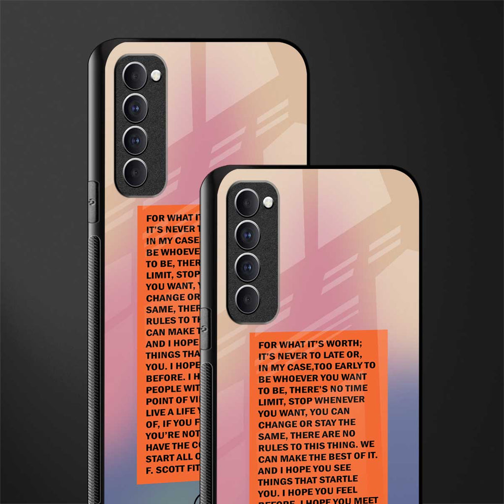 for what it's worth glass case for oppo reno 4 pro image-2