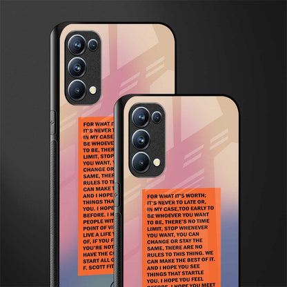 for what it's worth glass case for oppo reno 5 pro image-2