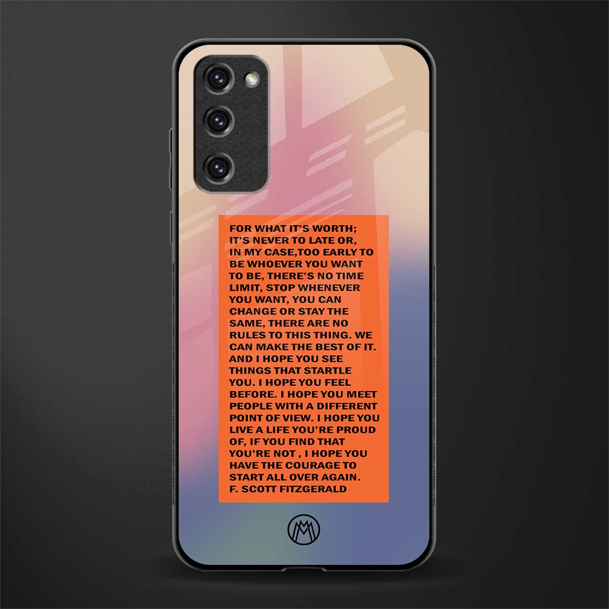 for what it's worth glass case for samsung galaxy s20 fe image