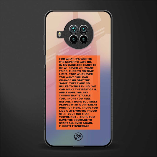 for what it's worth glass case for mi 10i image