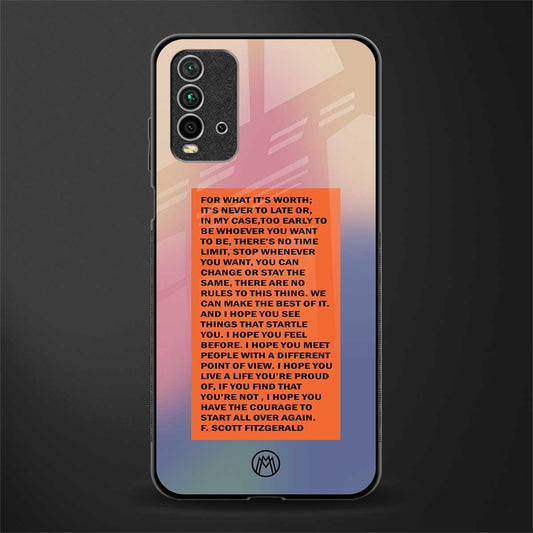 for what it's worth glass case for redmi 9 power image