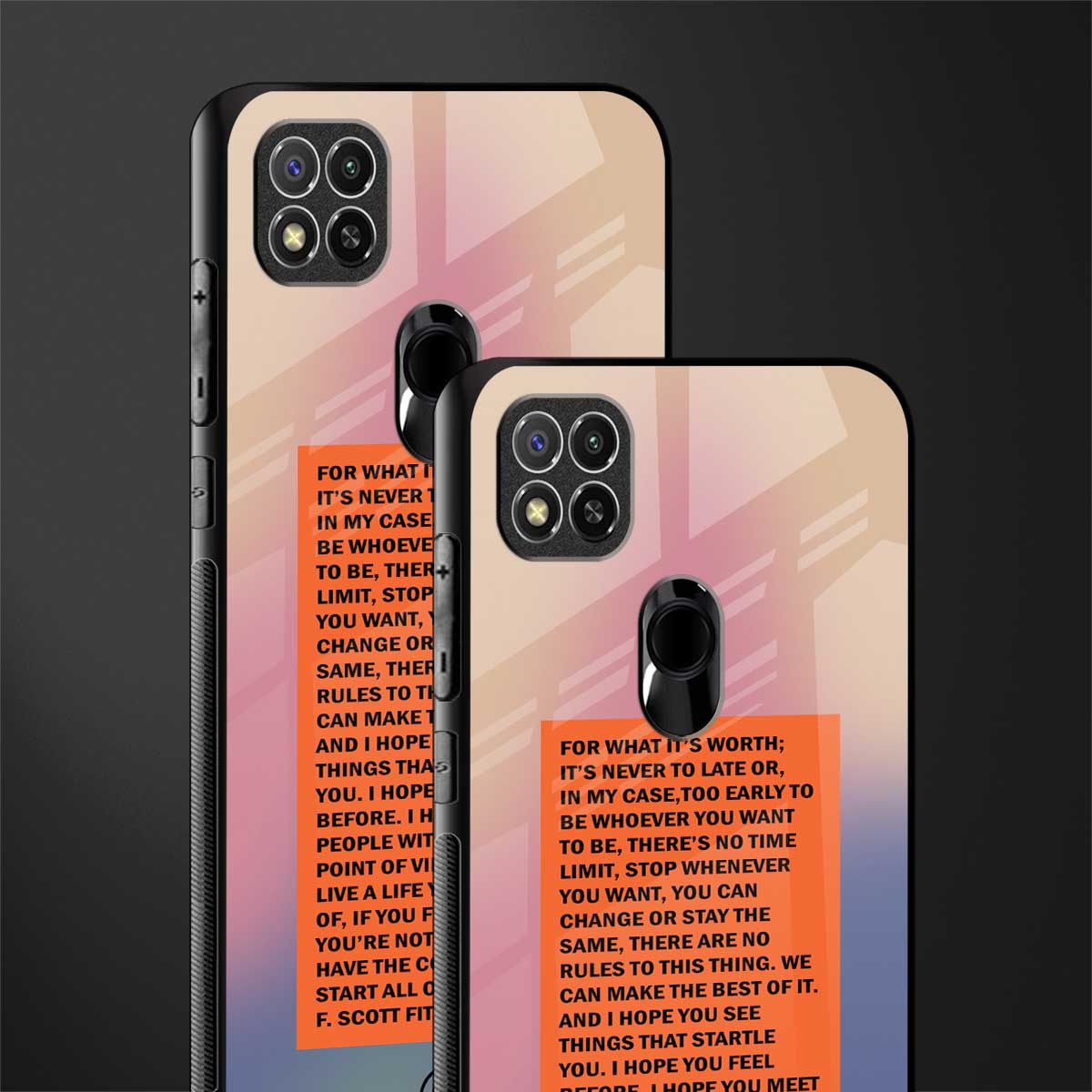 for what it's worth glass case for redmi 9c image-2