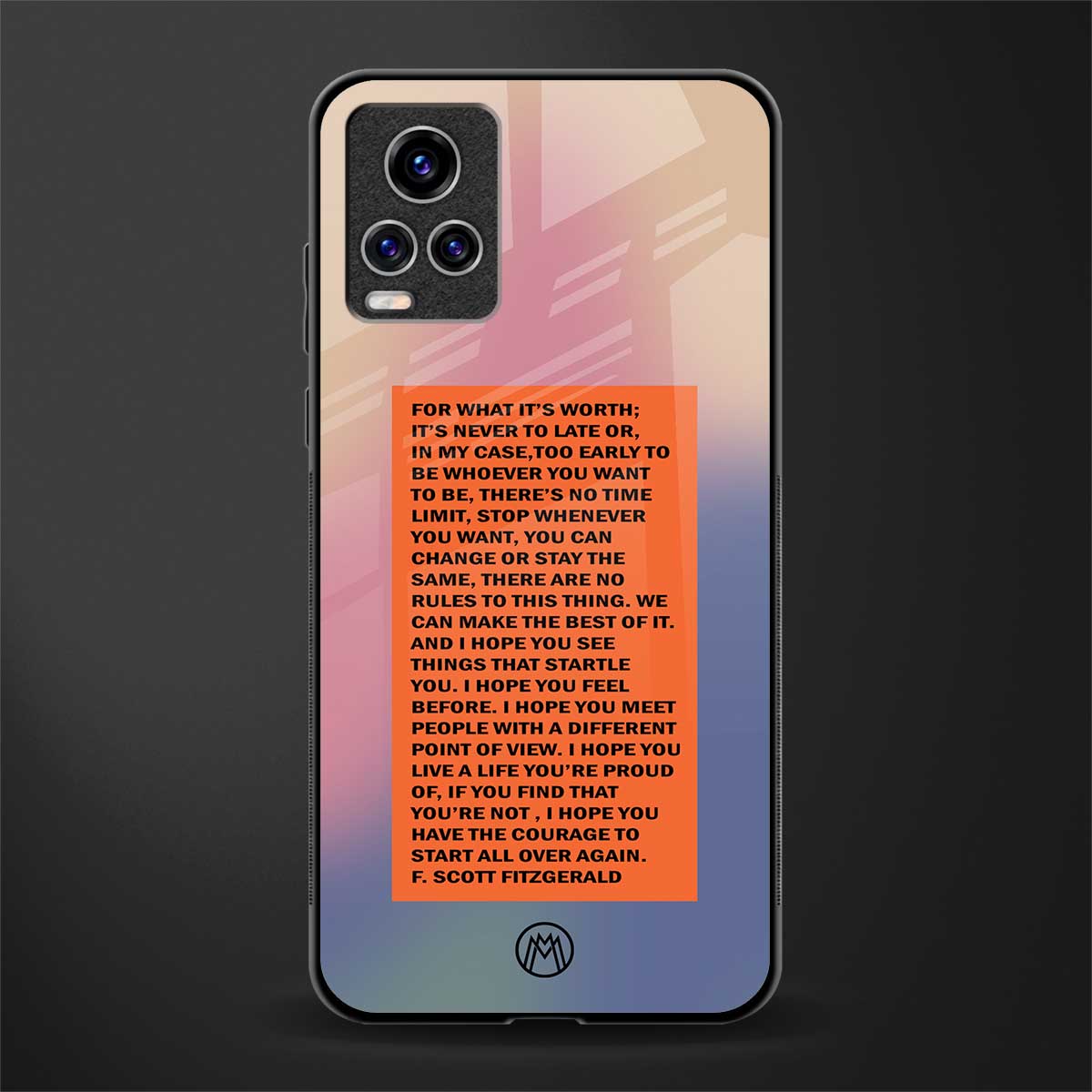 for what it's worth glass case for vivo v20 pro image