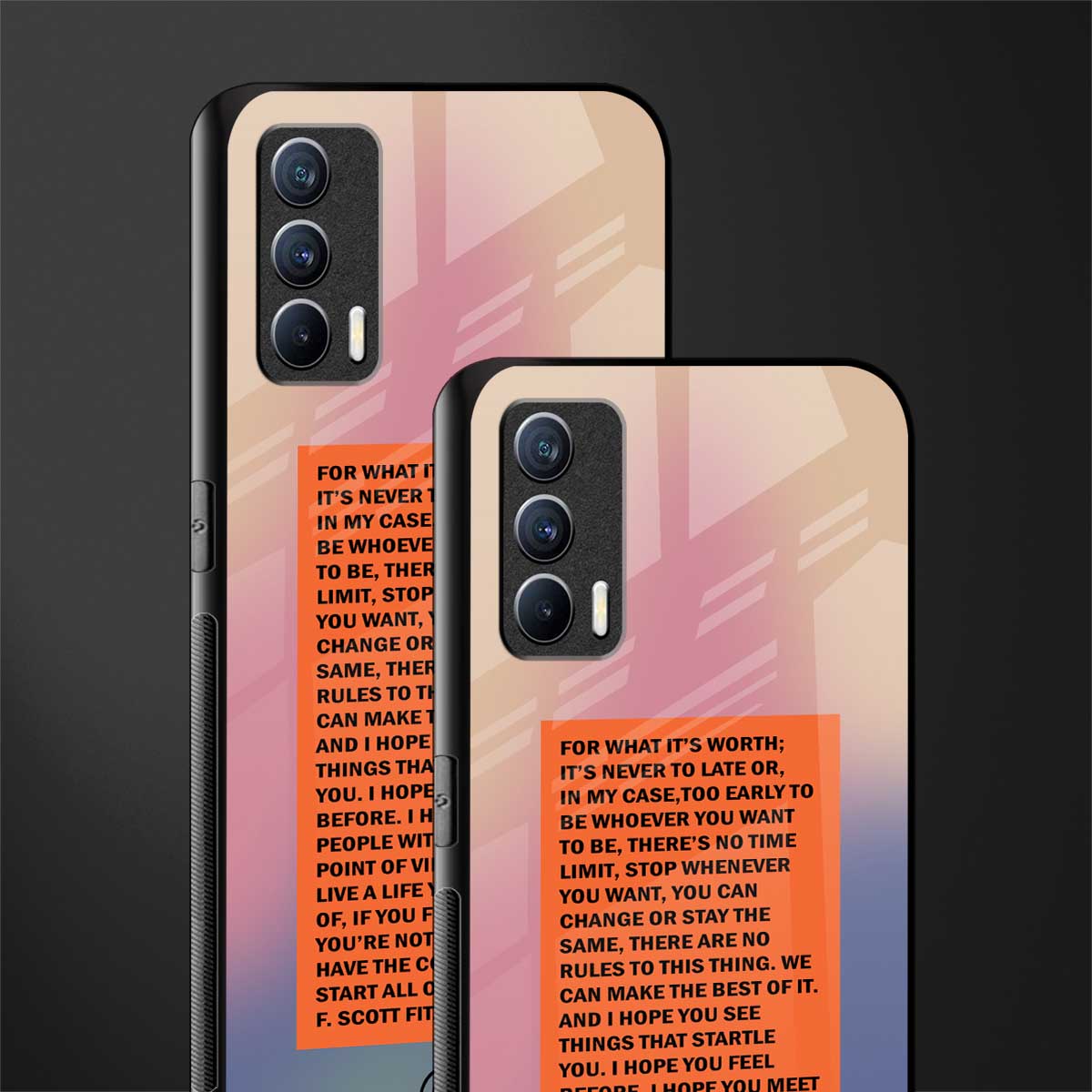 for what it's worth glass case for realme x7 image-2
