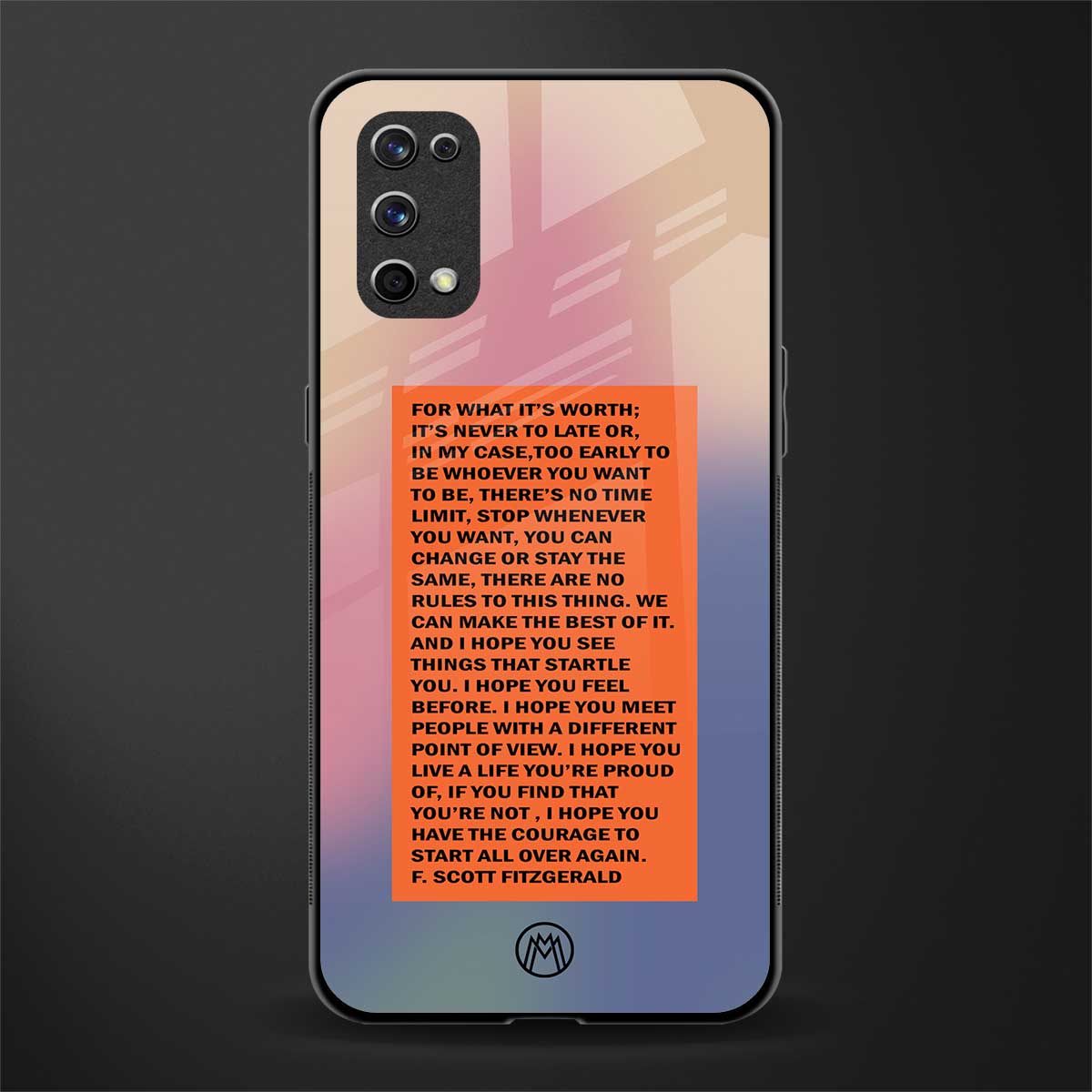 for what it's worth glass case for realme x7 pro image