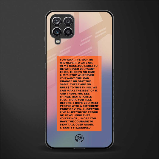 for what it's worth glass case for samsung galaxy m12 image